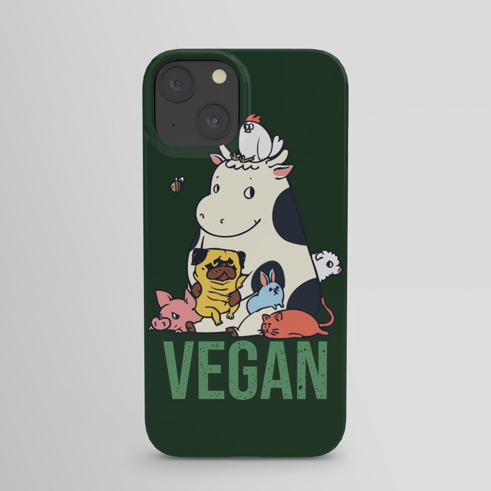 Pug and Friends Vegan iPhone Case
