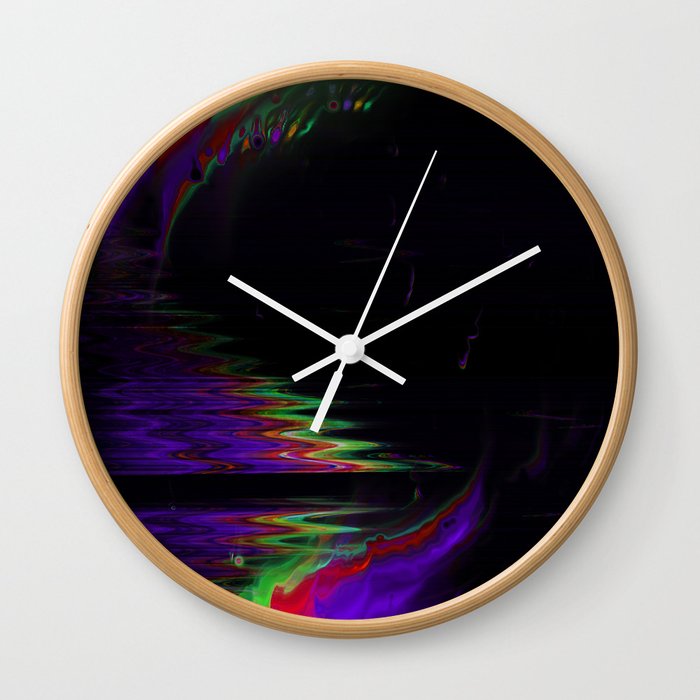Neon Shapes Wall Clock