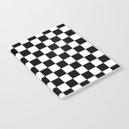 Black And White Checkered Flag Pattern Notebook