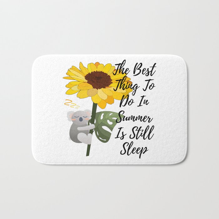 Sunflower & The Sleeping Koala Bear For summer Bath Mat