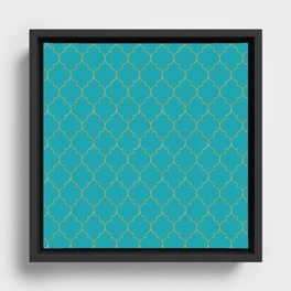 Beautiful Moroccan Pattern Design Framed Canvas