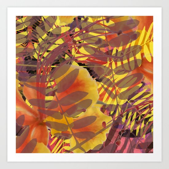 Autumn Tropical Vibe Art Print