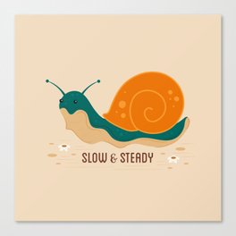 Slow & Steady Snail Canvas Print