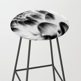 Dramatic Black And White Dahlia Bar Stool