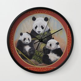 Panda bears Wall Clock