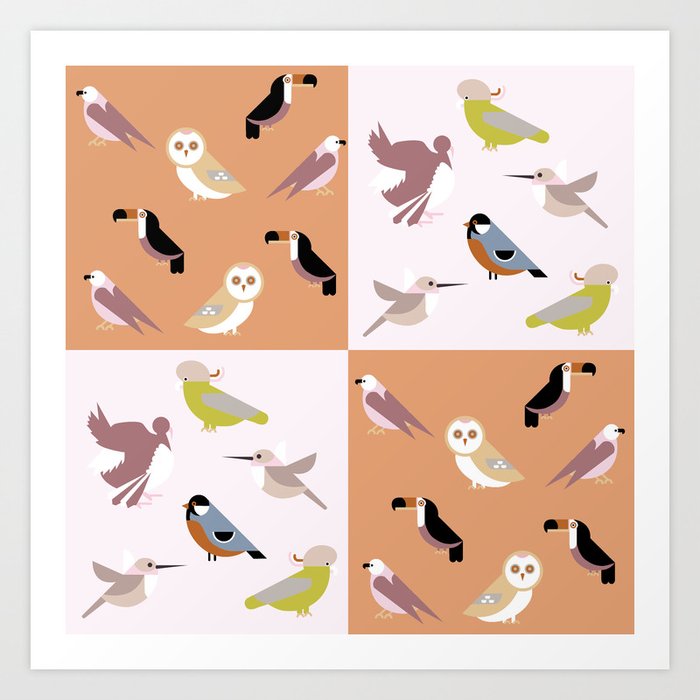 Birds pattern9 Art Print