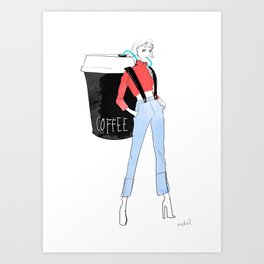 Coffee on the GO Art Print