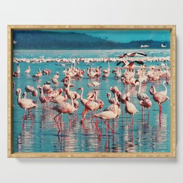Pink flamingos Serving Tray