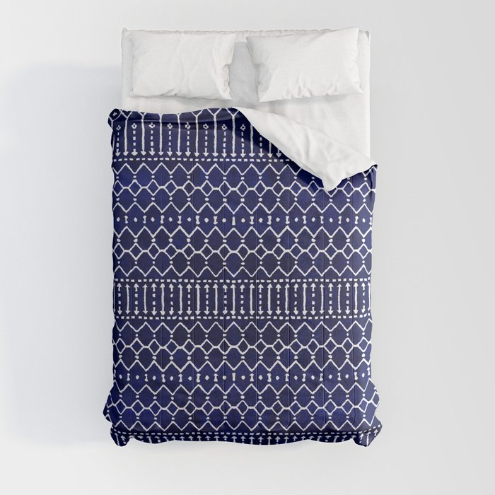 Indigo Tranquility: Moroccan Farm-house Elegance Comforter