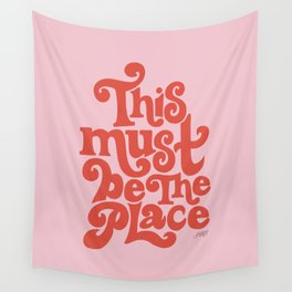 This Must Be The Place (Pink/Red Palette) Wall Tapestry