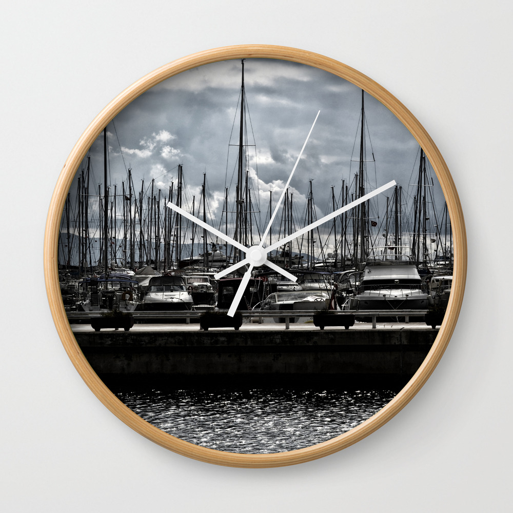 Bodrum D Marin Wall Clock By Gzmguvenc Society6