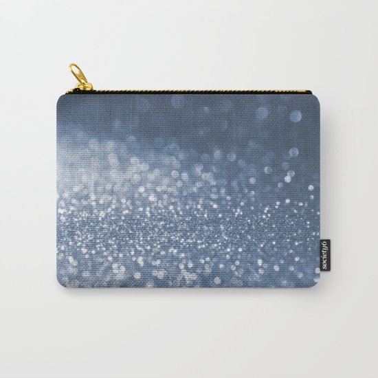 Sparkling sea foam- Aqua Blue glitter effect background on #Society6 Carry-All Pouch