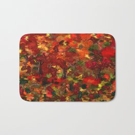 Autumn Color Saturation Bath Mat | Bold, Impressionism, Orange, Fall, Artwork, Jasonmix, Painting, Modern, Color, Expressionism 