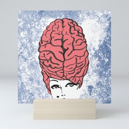 Big brained babe Mini Art Print