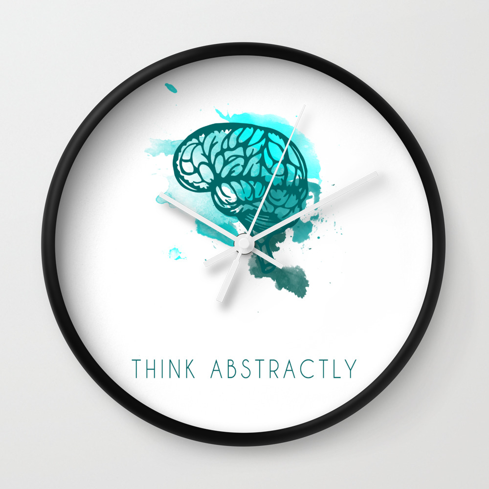 Think Abstractly Wall Clock By Zoieengman Society6
