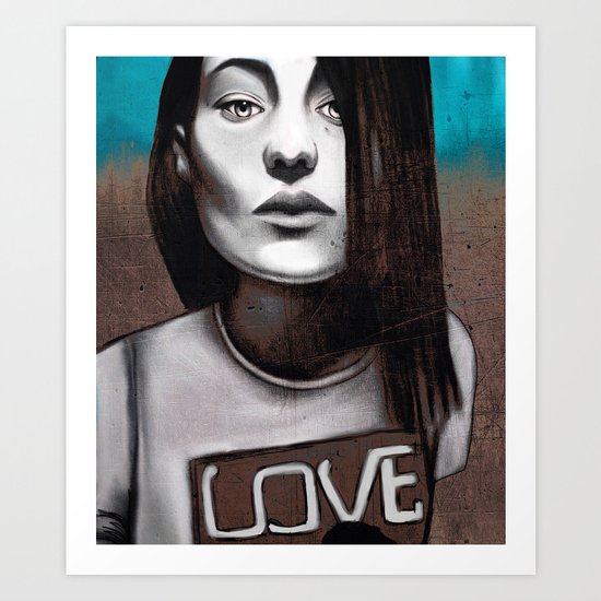 Girl love Art Print