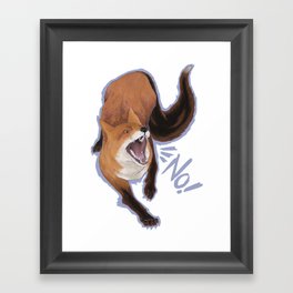 No Fox Framed Art Print