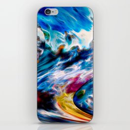 Colorful And Vibrant Wavy Liquid Paint Design iPhone Skin