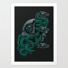 Demon Heads - Green Art Print