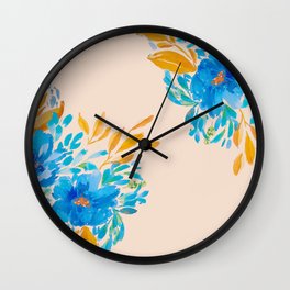 Farmhouse Country Floral   Wall Clock