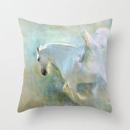 Angelic Horse Throw Pillow