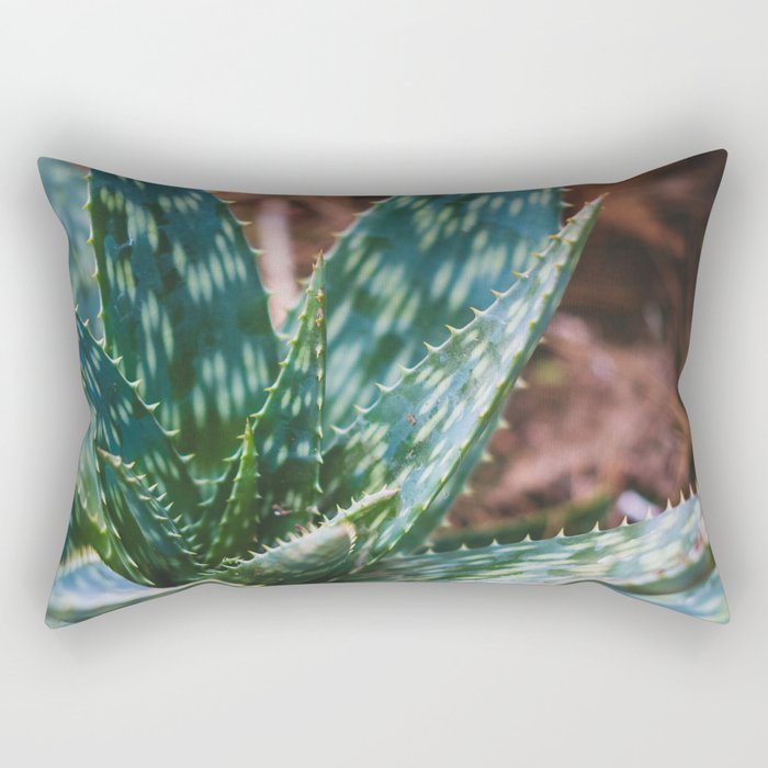 Green Agave Rectangular Pillow