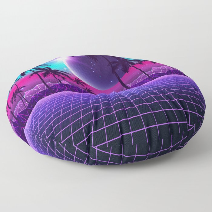 Twilight Retrowave Floor Pillow