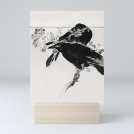 VIntage Japanese Raven Painting Mini Art Print