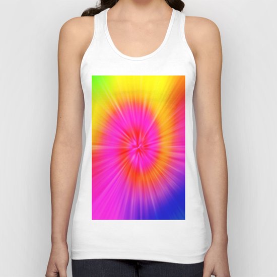 TIE DYE #1 (Rainbow Colors) Unisex Tank Top
