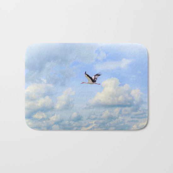 Flying stork Bath Mat
