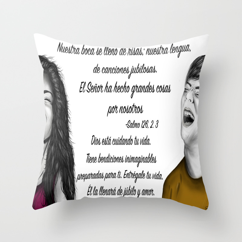 Risas Salmo 126 2 3 Throw Pillow By Tiendabyfaith Society6
