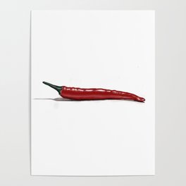 Chili pepper drawing Poster