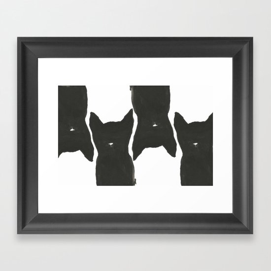Black Cats Framed Art Print