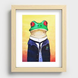 Frog in a Suit Recessed Framed Print