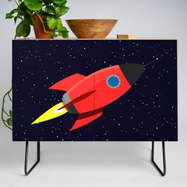 Rocket in space Credenza