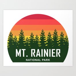 Mt. Rainier National Park Art Print