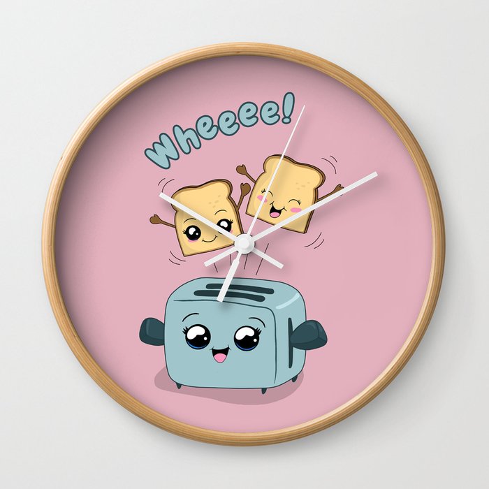 Cute Kawaii Toast and Toaster Art Print by ValentinaDesign