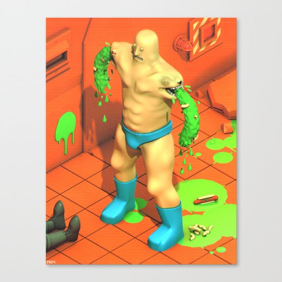 Chundermuscle Containment Breach Canvas Print