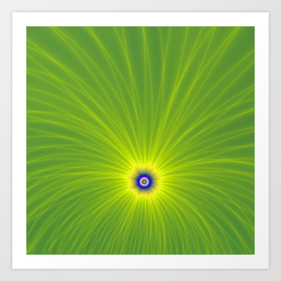 Color Explosion in Yellow and Green Art Print