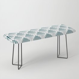 Teal Blue Abstract Pattern Bench
