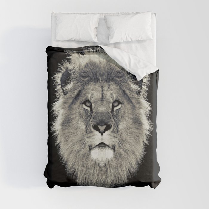 Lion Portrait Duvet Cover
