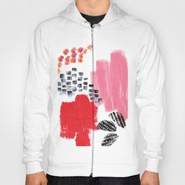 Abstract Pink and Red Hoody