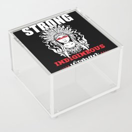 Strong Indigineoues Woman Acrylic Box