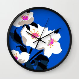Flower Market London Wall Clock | Flower, Scandinavian, Maintown, Floral, Nordic, Pop, London, Bold, Hellebore, Minimalism 