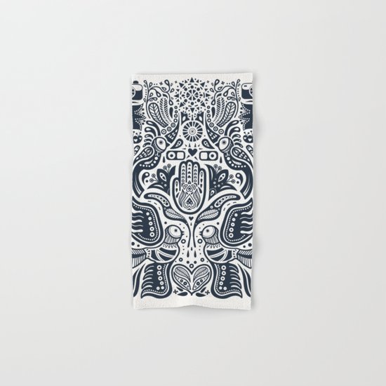 Folklore Pattern Hand & Bath Towel