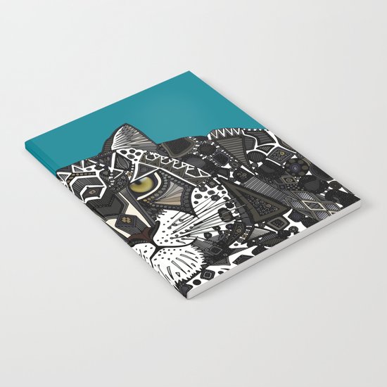 snow leopard teal Notebook
