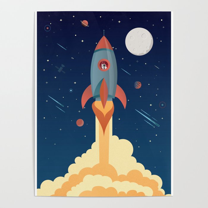 Space rocket launching Poster