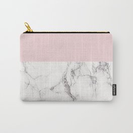 Marble and Pink Carry-All Pouch