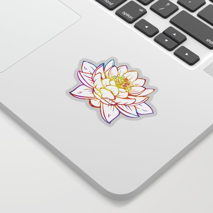 Watercolor Lotus Sticker