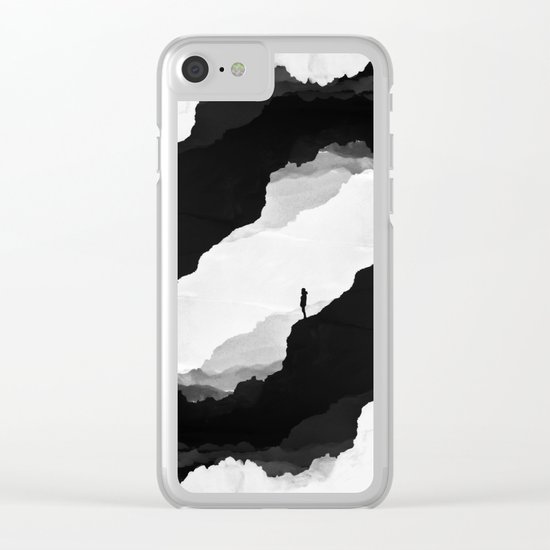 White Isolation Clear iPhone Case
